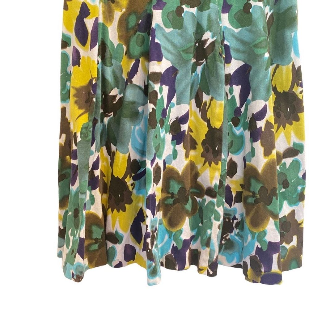 Connected Apparel Floral Work Dress Watercolor Career Feminine Pleats size 6 Pro - Picture 4 of 9